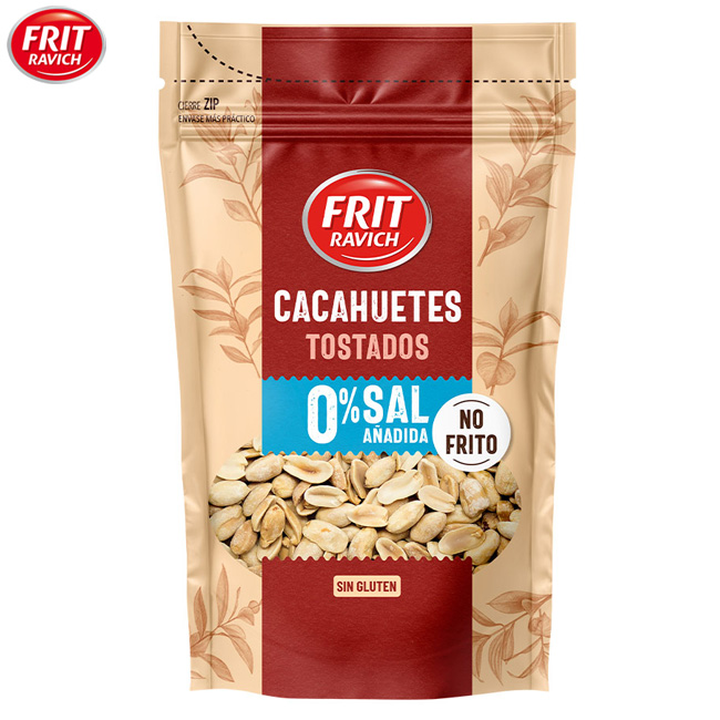 Doypack Cacahuete repelado sin sal  120 Grs. (1Uds)