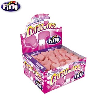 Corazones cobertura Fresa Fini (75Uds)